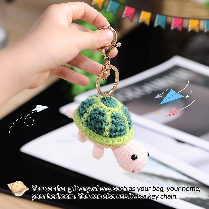 Crocheted Turtle Keychain factory