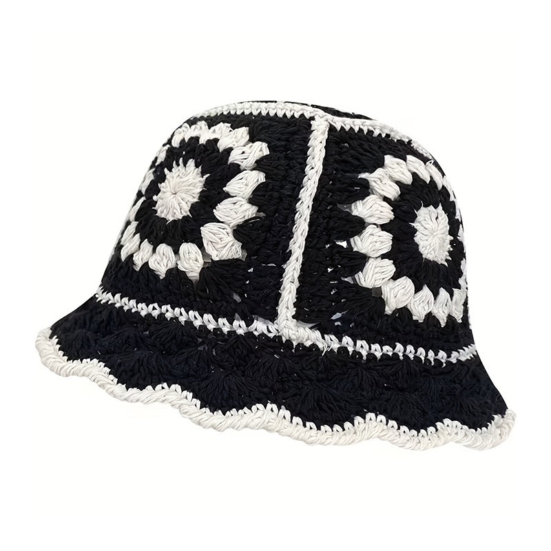 Retro Floral Crochet Hat suppliers